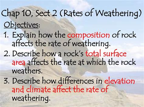 explain how rock composition affects the rate of weathering.