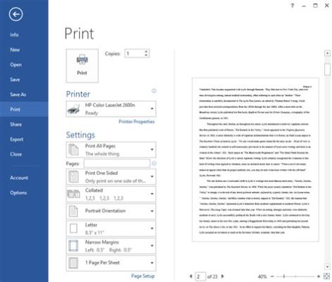 how to print from word with tips for optimizing your document before printing