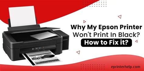 Why Won't My Epson Printer Print in Black When a Color Cartridge Is Empty – Understanding the Issue